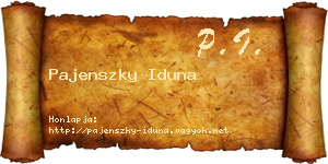 Pajenszky Iduna névjegykártya